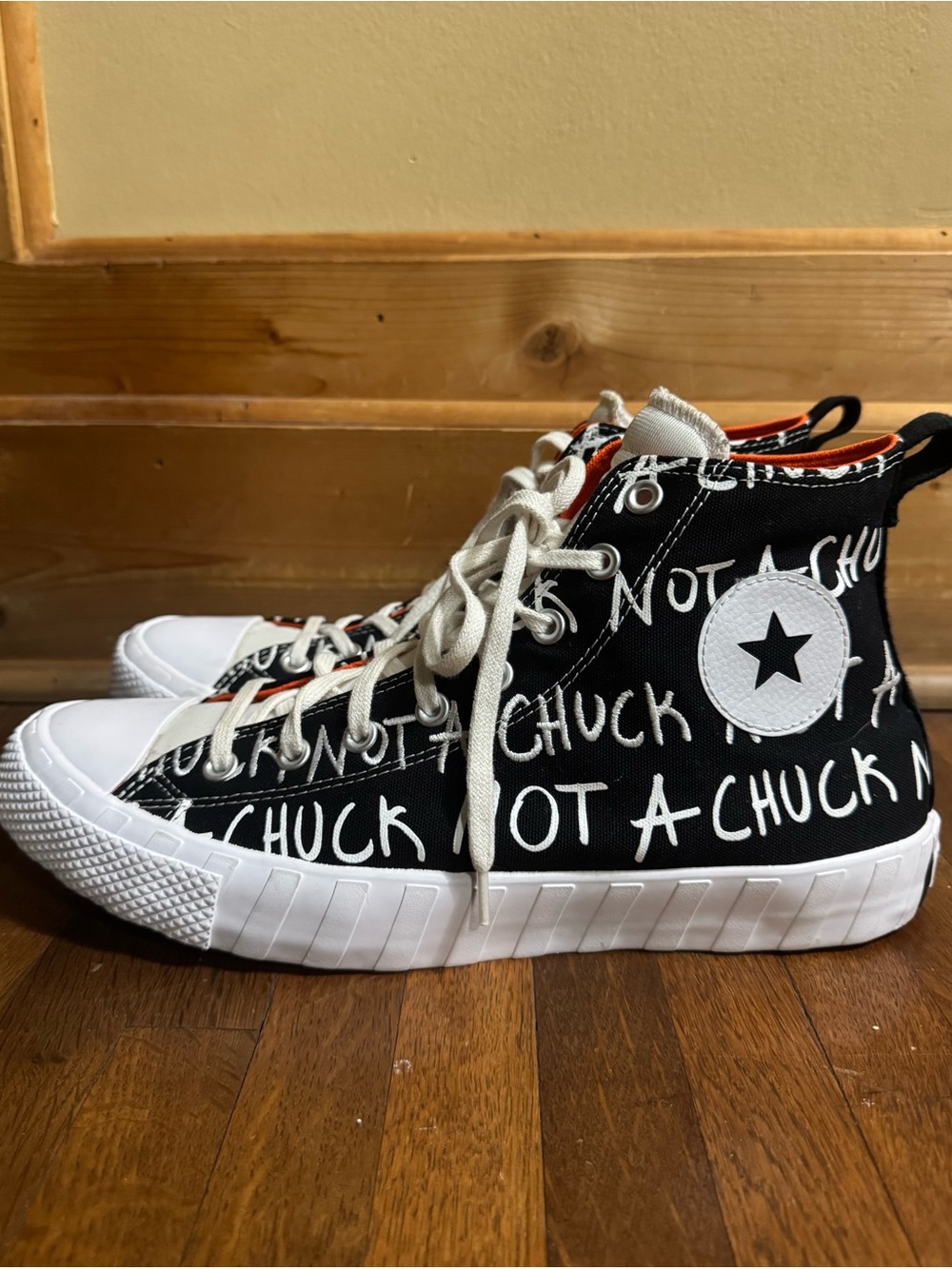 Converse Black & White 'Not A Chuck' Mens High-Top Sneakers